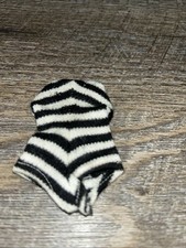 Vtg 1961 Mattel Barbie Black  White Striped One Piece Swimsuit Excellent