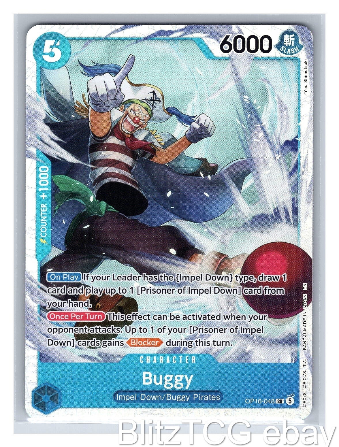 Buggy (048) OP16 OP16-048 The Time of Battle One Piece Super Rare Foil NM/M