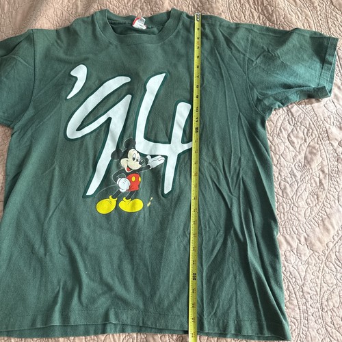 Vintage 90's Walt Disney World Mickey Mouse 94' Green  T Shirt L/XL Logo by Disney, $25.99 - Photo 11