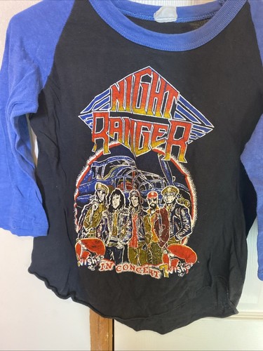Vintage Night Ranger In Concert Size Large Tourin America 3/4th Sleeve Shirt - Picture 2 of 7