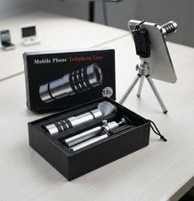 18x Mobile Phone Telephoto Lens Clip-On Universal w/ Mini Tripod, 35mm