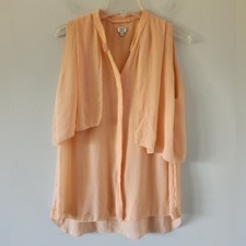 ARITZIA  Wilfred 100 Silk Blouse Sleeveless Orange Sz M