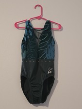GK Elite Suni Lee "New Forest" Gymnastics Leotard Dance Rhinestones Child Medium