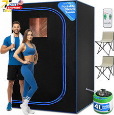 Portable Sauna for Home 2 Person Steam Tent with 4L Steamer 2 Folding Chairs NEW