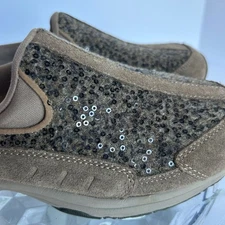 Easy Spirit Estravel Wool Clogs Slip On Loafers Sequins Gray Womens Size 9.5 M