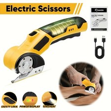 Cordless Electric Scissors Cardboard Cutter With Lock LED Light 2000mAh Battery