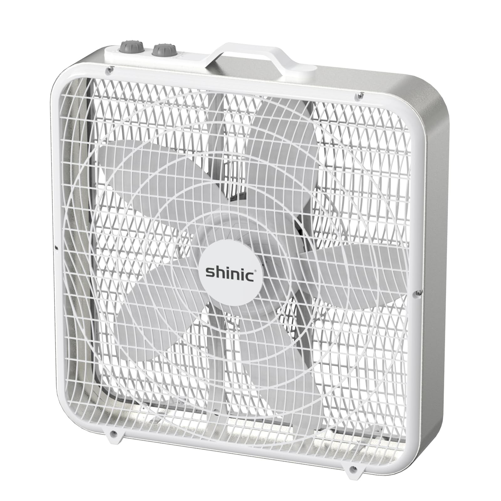Box Fan with Thermostat, 20 inch, 3 Speed Full-Force Air Cir