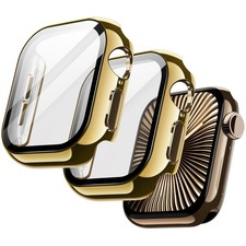 Plated Case with Screen Protector for Apple Watch Series 11 / 10 46mm, 2 Pack