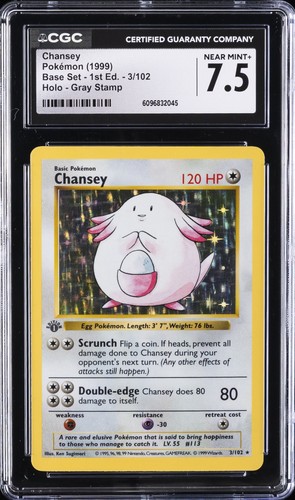 Chansey (1st Edition) graded CGC 7.5 for sale on eBay