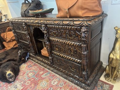 Hand Carved Gothic Dresser | eBay