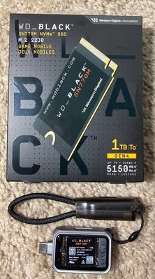 WD_BLACK SN770 1TB M.2 NVMe Internal SSD Gen4 in Satechi Mini NVMe SSD Enclosure