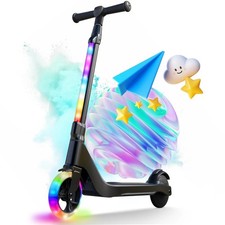 Electric Scooter 5.3'' LED Flash Light Adjustable Height Kids Age 6-12 E-Scooter