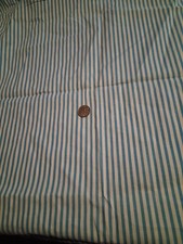 Blue And White Stripes Poly Cotton Fabric 36" X 32"