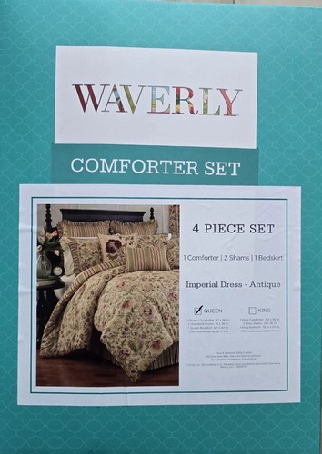 Waverly Imperial Dress Antique Queen 4 Piece Bedding COMFORTER - Picture 4 of 5