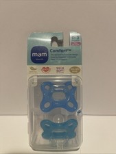 2 pack/ MAM Comfort Baby Pacifier, 100 Lightweight Silicone, 0-3m EXP: 10/28