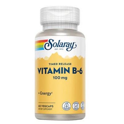 Vitamin B-6 Timed Release 60 Caps 100 mg by Solaray