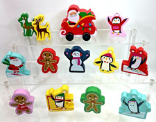 Christmas 13 Pc. Set Santa in his Sleigh with Friends Wood Block Play 3 Toddler