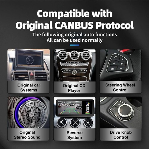 Apple Carplay 6+128GB Android 13 Car Stereo GPS For Mercedes Benz C W204 2007-10 - Bild 8 von 18
