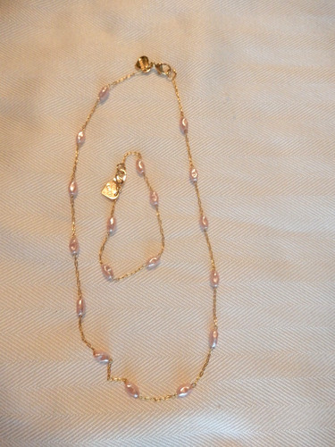 Barbie Pink Pearl Necklace & Bracelet Set ~ Child Size
