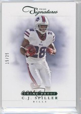 2012 Panini Prime Signatures Prime Proof Green 15/25 CJ Spiller #55 1i0