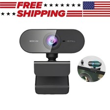 1080P Full HD USB Webcam for PC Desktop, Laptop Web Camera with Microphone Black