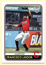 2020 Topps Big League Francisco Lindor baseball card #215 Cleveland Indians