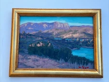 MATTHEW REYNOLDS PAINTING CALIFORNIA IMPRESSIONIST LANDSCAPE FAMOUS LISTED 14"