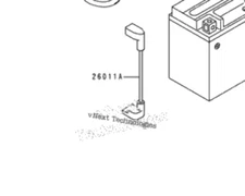 KAWASAKI WIRE-LEAD BATTERY(+) OEM 26011-1625