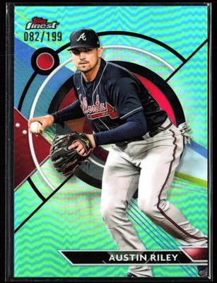 2023 Topps Finest Aqua Refractor /199 Austin Riley #30