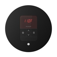 Mr Steam iTempo Round Steam Shower Control and Steamhead in Matte Black