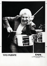 Tito Puente Photograph Original Black And White Press Promotion Circa 1980s