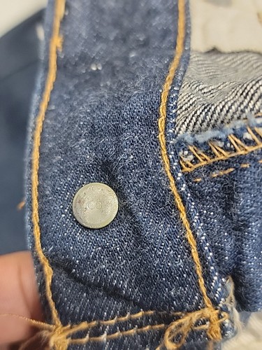 1960s LEVIS 501 Big E Redline Selvedge Blue Jeans Actual fit W28 L31 - Picture 12 of 20