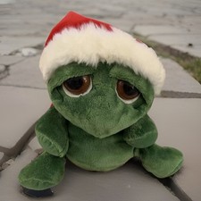 Russ Turtle Plush Shecky Santa Stuffed Animal Santa 12  Vintage Christmas