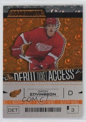 2023 Upper Deck Credentials Debut Ticket Access Orange /249 Simon Edvinsson q2c