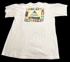 VTG 1996 AOL Shorthand Smileys Promo Tshirt XL Distressed Tech