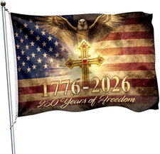 4Th of July Decorations - 250 Anniversary USA Flag 4X6 Ft - Double Sided 3 Layer