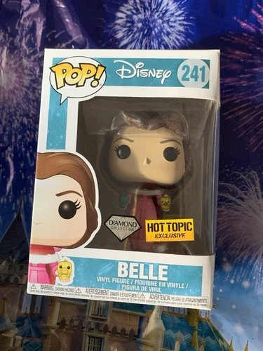 Funko Pop Disney Belle #241 Hot Topic Exclusive Diamond Figure New -