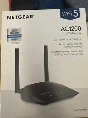 NETGEAR Ac1200 Dual Band WiFi Router Model R6120