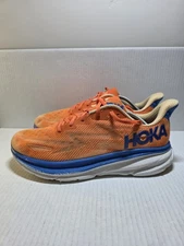 .1645 Hoka M Clifton 9, Orange/Blue, Mens Running Shoes-US 11.5 D  Mens