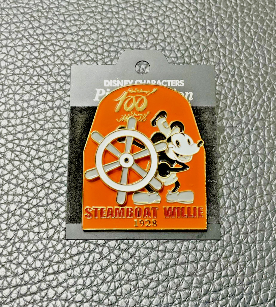 Disney M&P Japan 100 Years of Magic, Steamboat Willie Pin, LE-3000, Orange, #400