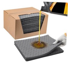Heavy Duty Oil Absorbent Pads 9.8" x 13" 100 Pcs W9.8in,L13in 100 Pack
