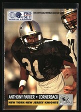1991 Pro Set WLAF World Bowl Combo #20 Anthony Parker