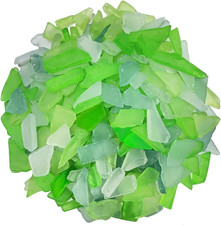 Sea Glass 14 Ounces Green  Light Green  Clear Mix  Multiple Color Choices Cru