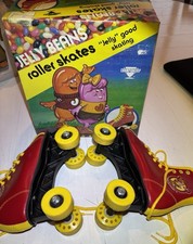 Vintage Jelly Beans Roller Skates Red/Yellow 1984 Youth Size 13 Boys and Girls