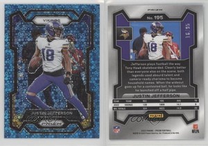 2023 Panini Prizm No Huddle Blue Prizm /95 Justin Jefferson #195