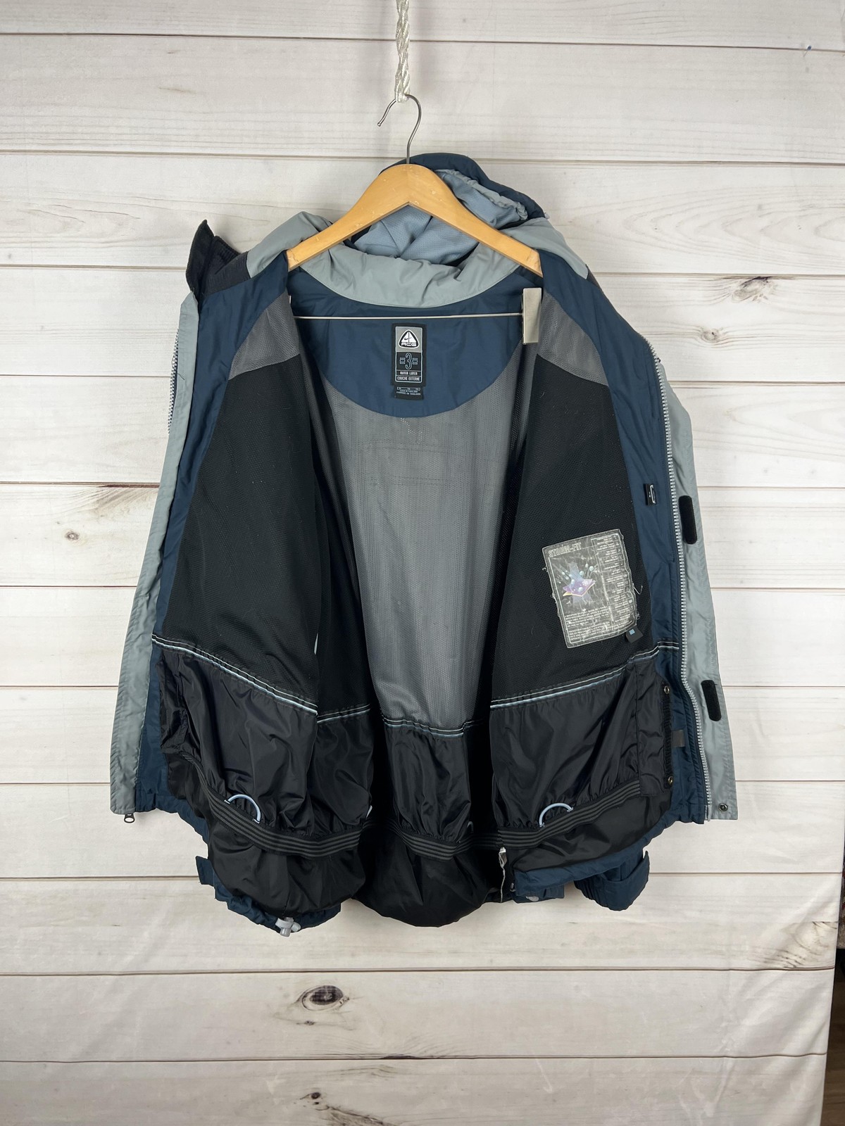 SACAI X NIKE Giacca Nike ACG vintage uomo XL Storm FIT 3 impermeabile con cappuccio strato esterno anni 2000