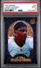 2025 Mosaic Micro Mosaic CASE HIT SSP Lamar Jackson #25 PSA 9 MINT