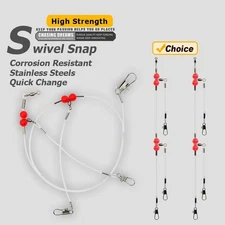 12pcs Fishing Connector 3-Way Swivels Fishing Group Fishing Line and Swivel