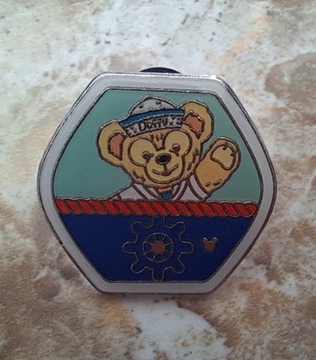 Duffy der Bär verstecktes Mickey Riesenrad Disney Pin Trading Badge komplett
