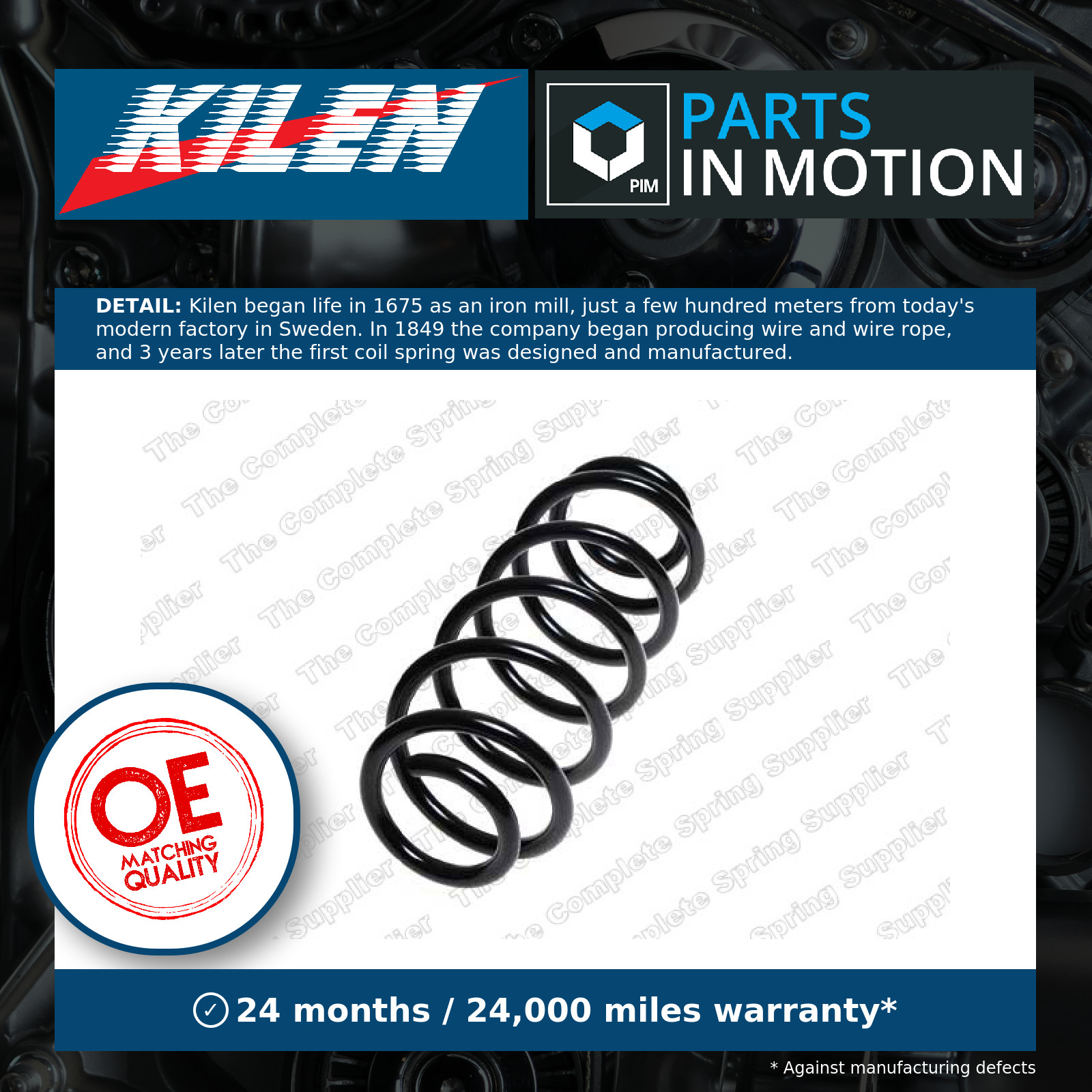Coil Spring Rear 63211 Kilen Suspension 4131162J10 Genuine Quality Guaranteed - Image 4